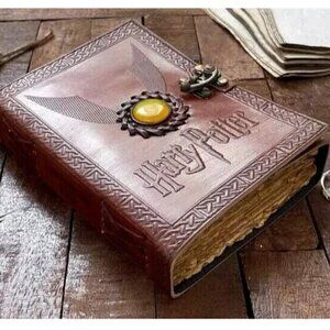 Vintage Harry Potter Phoenix Handcrafted Leather Hogwarts Journal Diary 7” x 5”